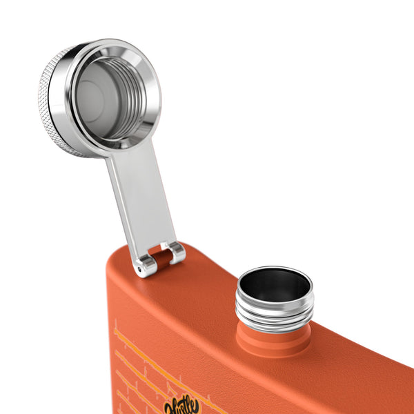 Flask, Hustle Mode - Stainless Steel 6oz (Focused Black Crown)