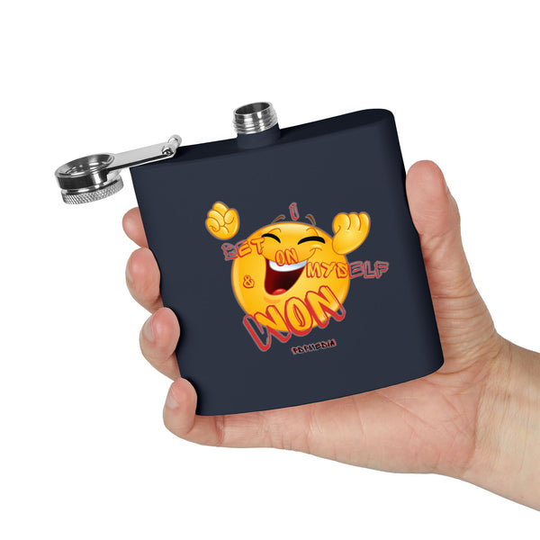 Flask, Hustle Mode - Stainless Steel 6oz (I Won)