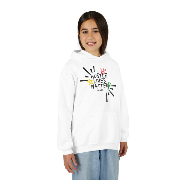 Hustle Mode (Kids) Youth Heavy Blend Hooded Hoodie - Hustle Lives Matter