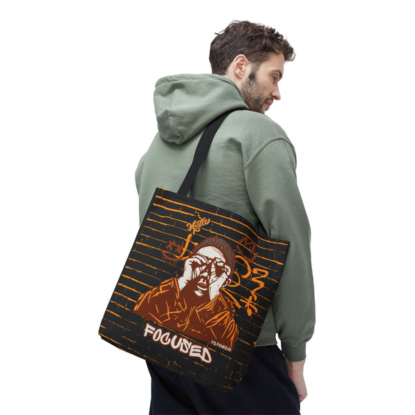 Hustle Mode Tote Bag - Focused Brown Crown