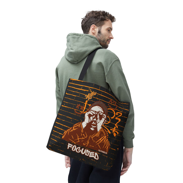 Hustle Mode Tote Bag - Focused Brown Crown