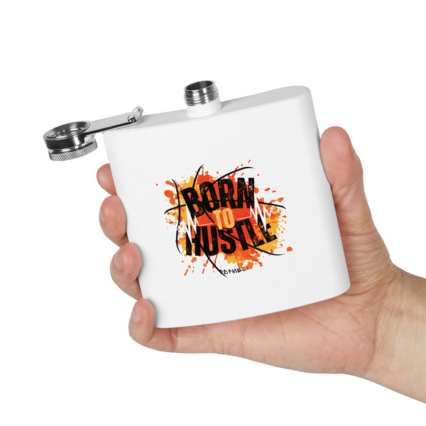 Flask, Hustle Mode - Stainless Steel 6oz (Born To Hustle)