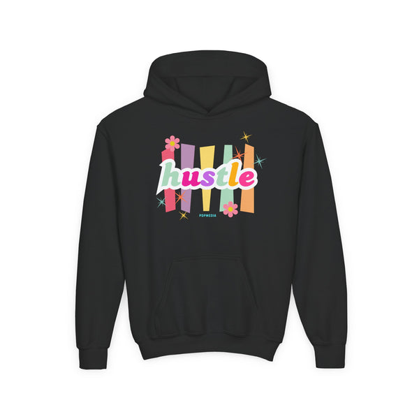 Hustle Mode (Kids) Youth Heavy Blend Hooded Hoodie - Pastel Hustle