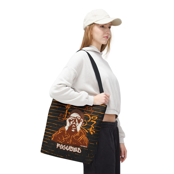 Hustle Mode Tote Bag - Focused Brown Crown
