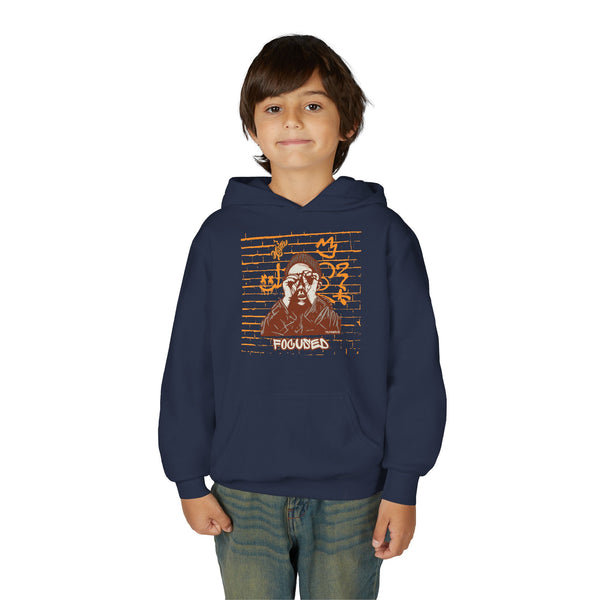 Hustle Mode (Kids) Youth Heavy Blend Hooded Hoodie - Focused (Y)