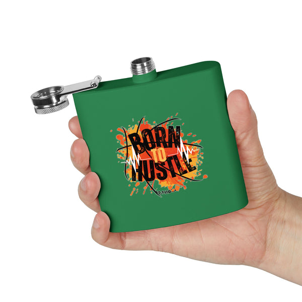 Flask, Hustle Mode - Stainless Steel 6oz (Born To Hustle)