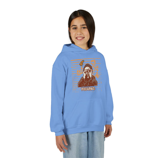 Hustle Mode (Kids) Youth Heavy Blend Hooded Hoodie - Focused (Y)