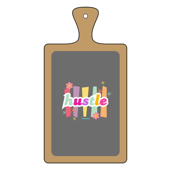 Charcuterie Board - Hustle Pastel (Engraving) - Hosting Experience Upgrade Acacia Wood Slate Cheese Lovers Entertaining Statement Piece