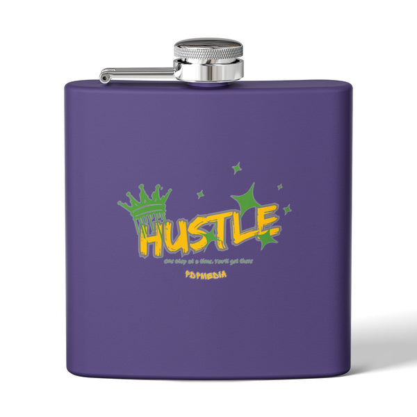 Flask, Hustle Mode - Stainless Steel 6oz (King Hustle)