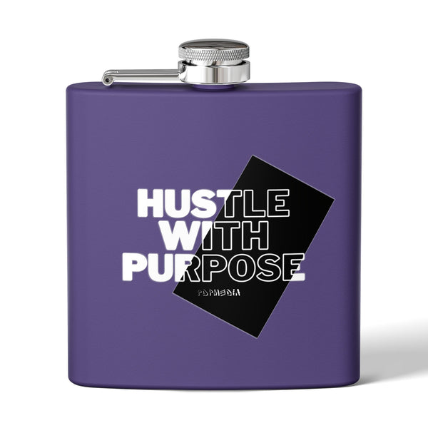 Flask, Hustle Mode - Stainless Steel 6oz (Hustle With Purpose)