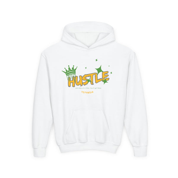 Hustle Mode (Kids) Youth Heavy Blend Hooded Hoodie - King Hustle