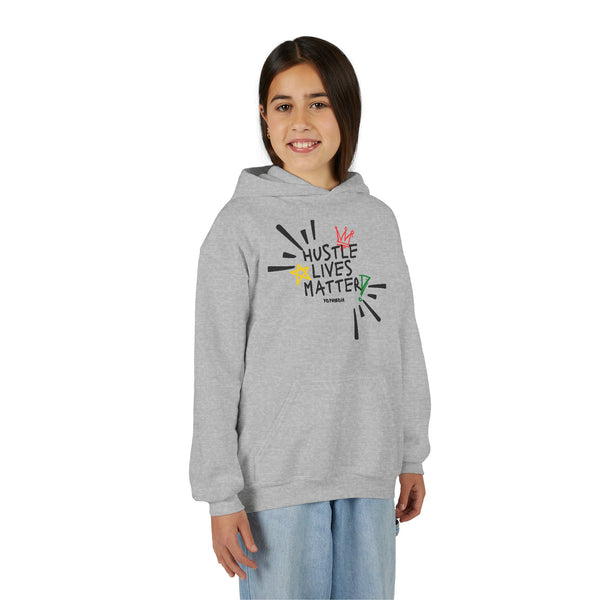 Hustle Mode (Kids) Youth Heavy Blend Hooded Hoodie - Hustle Lives Matter