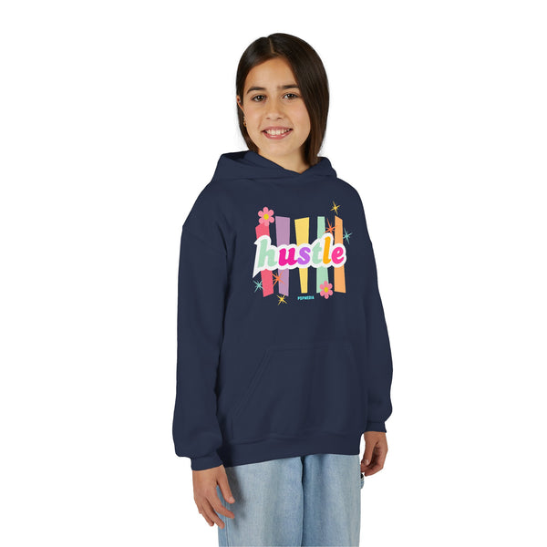 Hustle Mode (Kids) Youth Heavy Blend Hooded Hoodie - Pastel Hustle