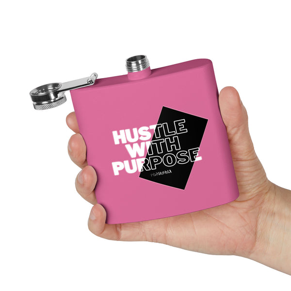 Flask, Hustle Mode - Stainless Steel 6oz (Hustle With Purpose)