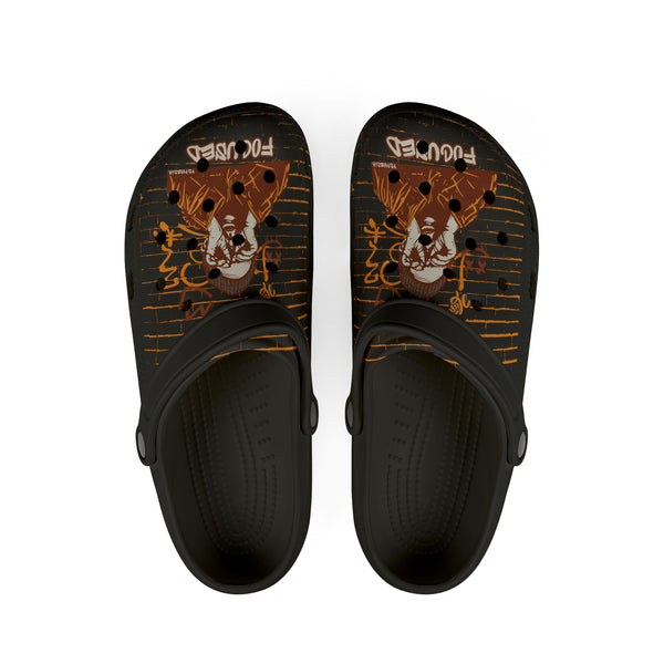 Hustle Mode Foam Rubber Shoes - Focused Brown Crown (Gift)