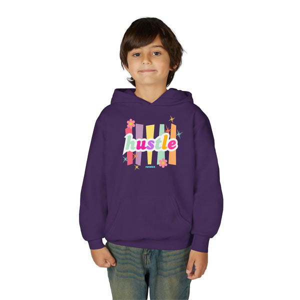 Hustle Mode (Kids) Youth Heavy Blend Hooded Hoodie - Pastel Hustle