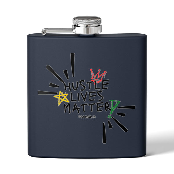 Flask, Hustle Mode - Stainless Steel 6oz (Hustle Lives Matter)