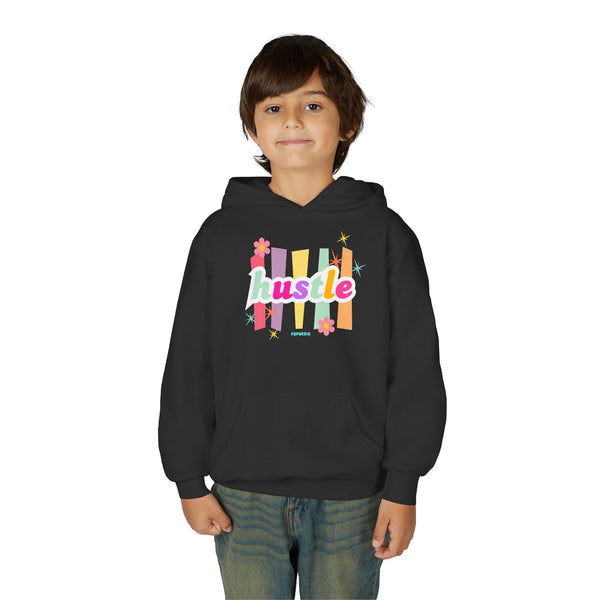 Hustle Mode (Kids) Youth Heavy Blend Hooded Hoodie - Pastel Hustle