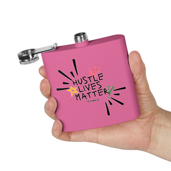 Flask, Hustle Mode - Stainless Steel 6oz (Hustle Lives Matter)