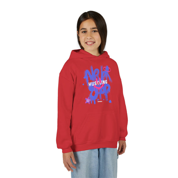 Hustle Mode (Kids) Youth Heavy Blend Hooded Hoodie - Never Stop