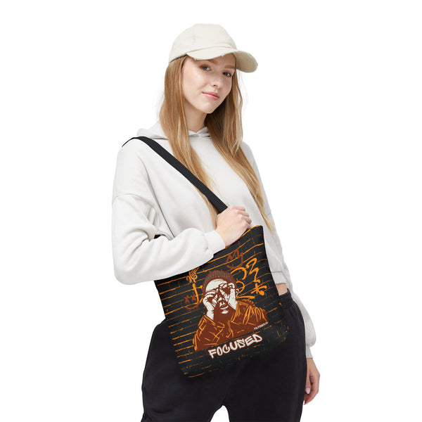 Hustle Mode Tote Bag - Focused Brown Crown