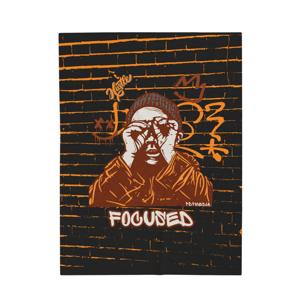 Hustle Mode Plush Blanket - Focused King's Crown (Brown)