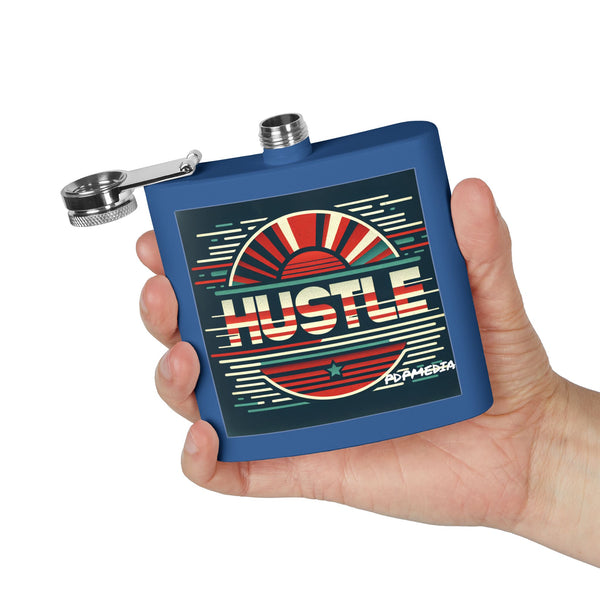 Flask, Hustle Mode - Stainless Steel 6oz (Retro Sports)