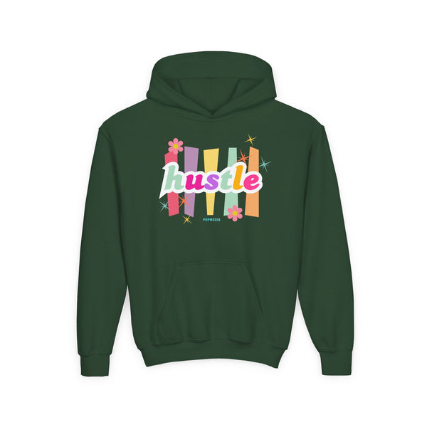 Hustle Mode (Kids) Youth Heavy Blend Hooded Hoodie - Pastel Hustle