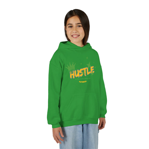 Hustle Mode (Kids) Youth Heavy Blend Hooded Hoodie - King Hustle