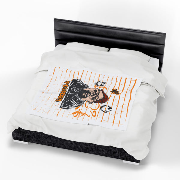 Hustle Mode Plush Blanket - Focused King's Crown (Black)
