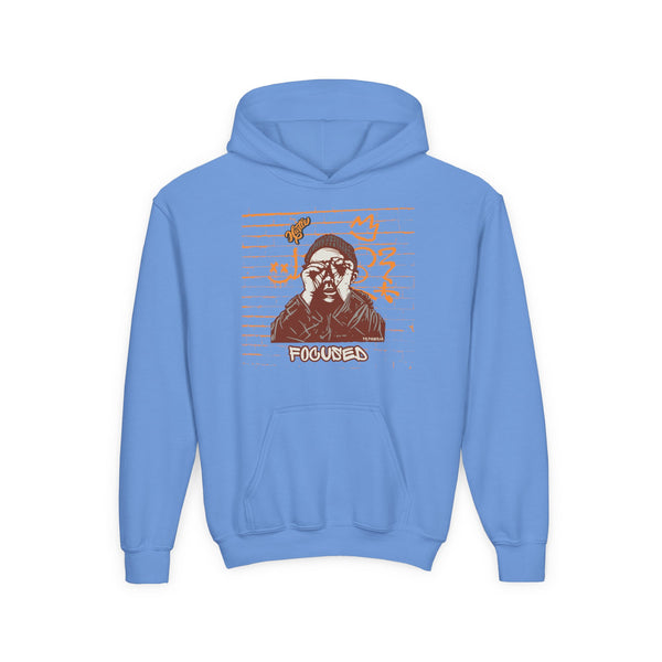 Hustle Mode (Kids) Youth Heavy Blend Hooded Hoodie - Focused (Y)