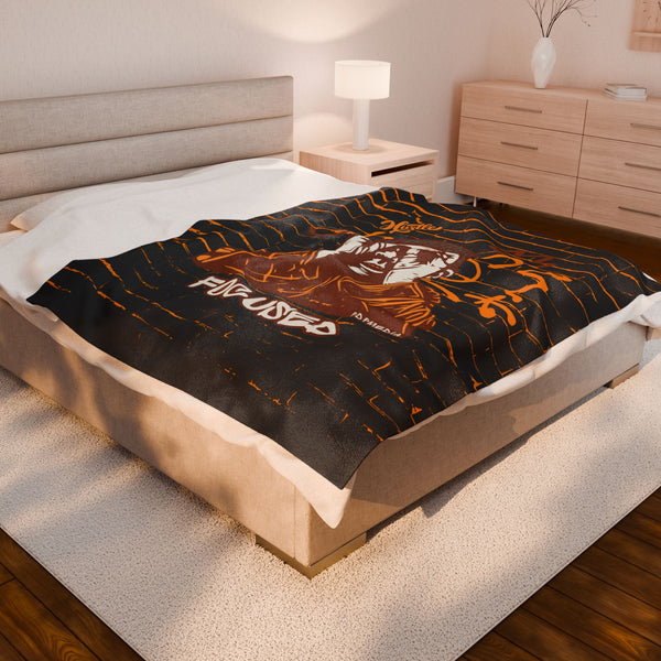 Hustle Mode Plush Blanket - Focused King's Crown (Brown)
