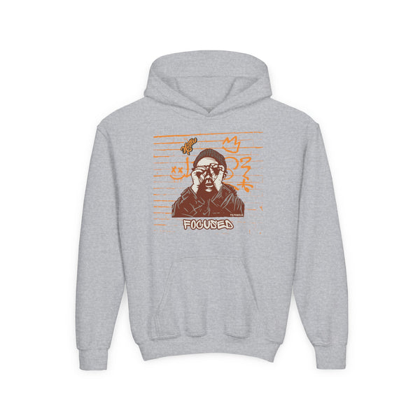 Hustle Mode (Kids) Youth Heavy Blend Hooded Hoodie - Focused (Y)