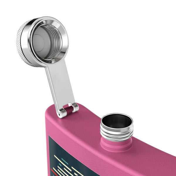 Flask, Hustle Mode - Stainless Steel 6oz (Retro Sports)