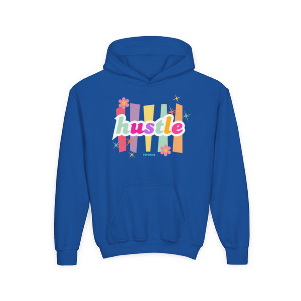 Hustle Mode (Kids) Youth Heavy Blend Hooded Hoodie - Pastel Hustle