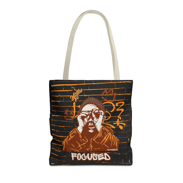 Hustle Mode Tote Bag - Focused Brown Crown