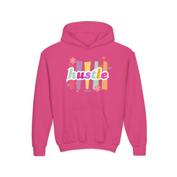 Hustle Mode (Kids) Youth Heavy Blend Hooded Hoodie - Pastel Hustle
