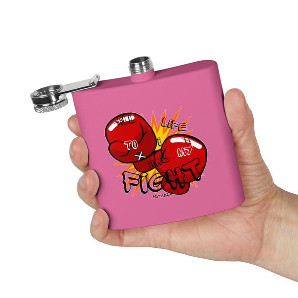 Flask, Hustle Mode - Stainless Steel 6oz (All My Life)