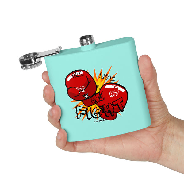 Flask, Hustle Mode - Stainless Steel 6oz (All My Life)