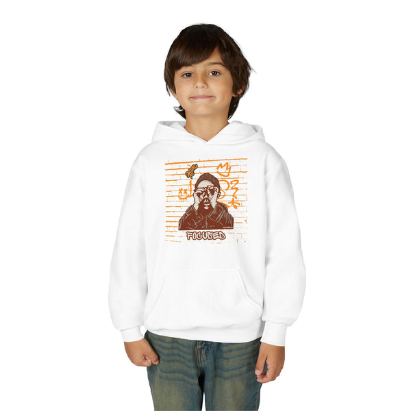 Hustle Mode (Kids) Youth Heavy Blend Hooded Hoodie - Focused (Y)