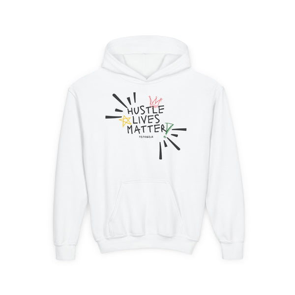 Hustle Mode (Kids) Youth Heavy Blend Hooded Hoodie - Hustle Lives Matter