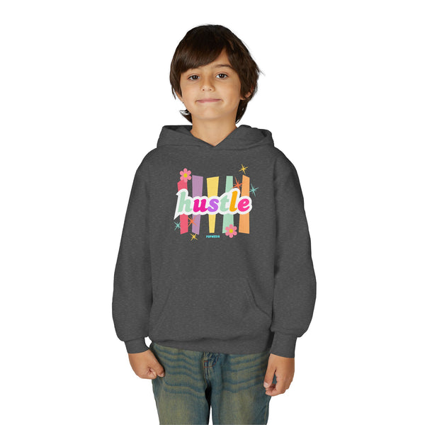 Hustle Mode (Kids) Youth Heavy Blend Hooded Hoodie - Pastel Hustle