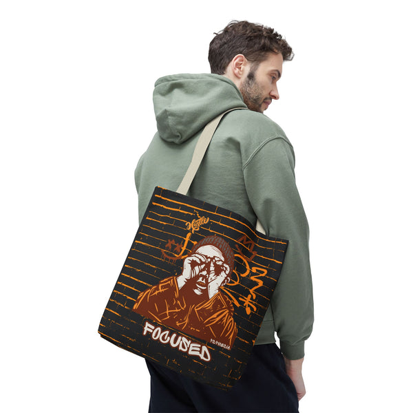 Hustle Mode Tote Bag - Focused Brown Crown