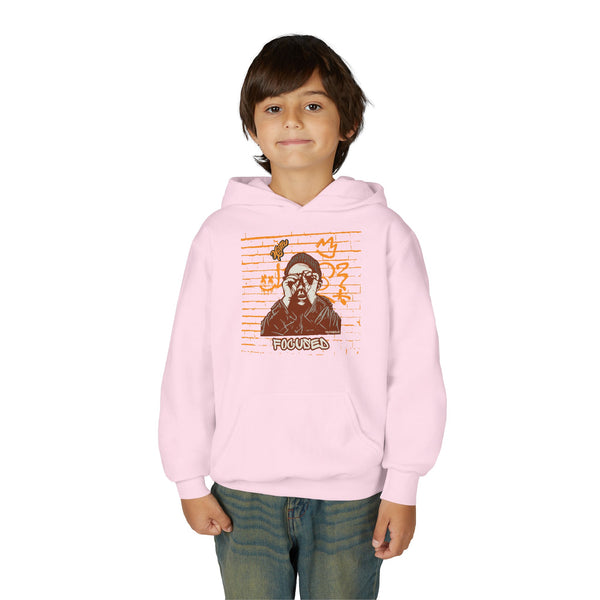 Hustle Mode (Kids) Youth Heavy Blend Hooded Hoodie - Focused (Y)