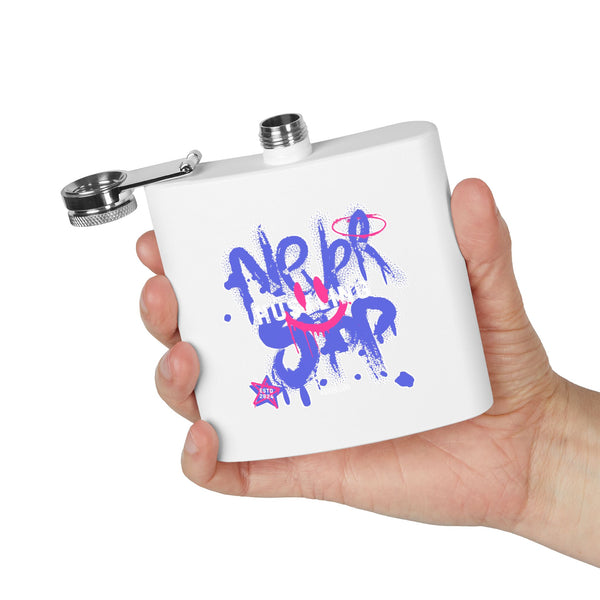 Flask, Hustle Mode - Stainless Steel 6oz (Never Stop)