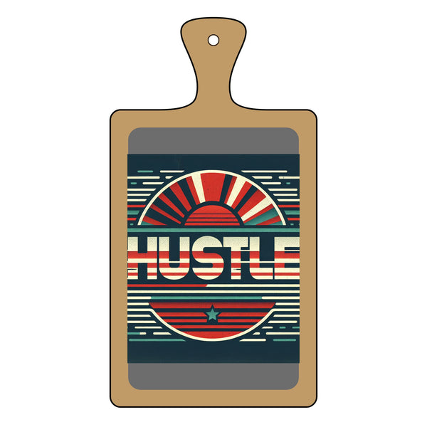 Charcuterie Board - Retro Hustle (Engraving) - Hosting Experience Upgrade Acacia Wood Slate Cheese Lovers Entertaining Statement Piece