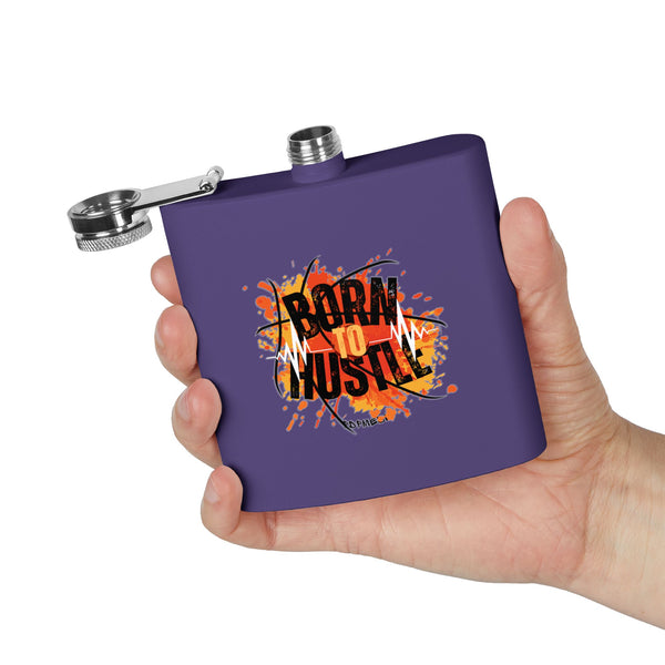 Flask, Hustle Mode - Stainless Steel 6oz (Born To Hustle)