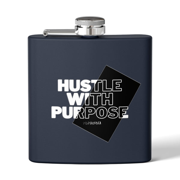 Flask, Hustle Mode - Stainless Steel 6oz (Hustle With Purpose)