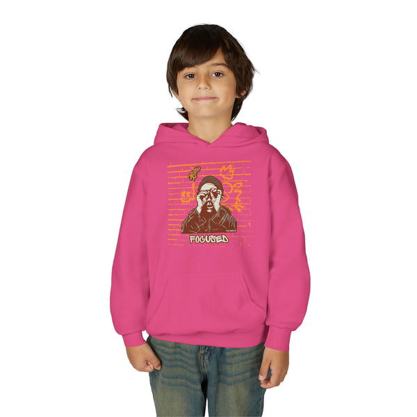Hustle Mode (Kids) Youth Heavy Blend Hooded Hoodie - Focused (Y)