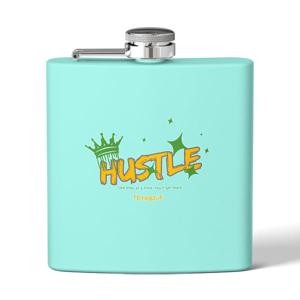 Flask, Hustle Mode - Stainless Steel 6oz (King Hustle)